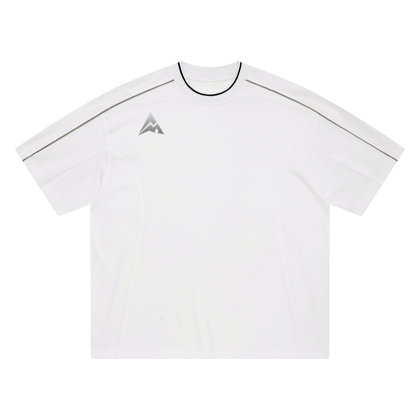 Overcrest Unisex Oversized Contrast Tape T-Shirt