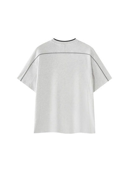 Overcrest Unisex Oversized Contrast Tape T-Shirt