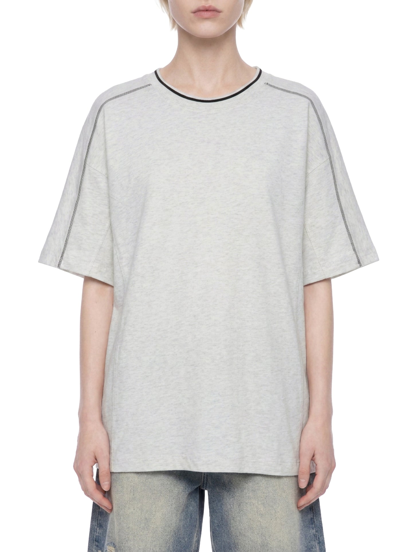 Overcrest Unisex Oversized Contrast Tape T-Shirt