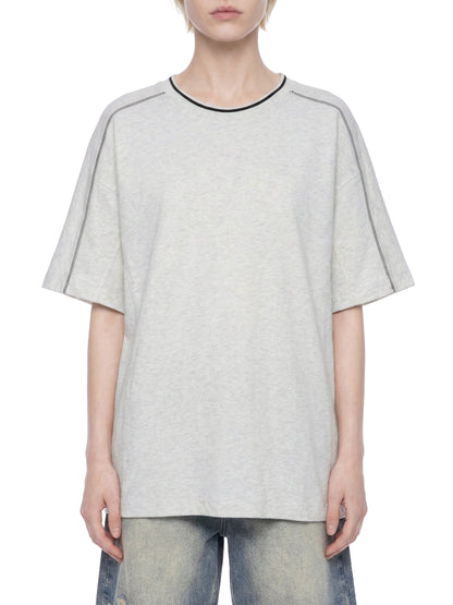 Overcrest Unisex Oversized Contrast Tape T-Shirt