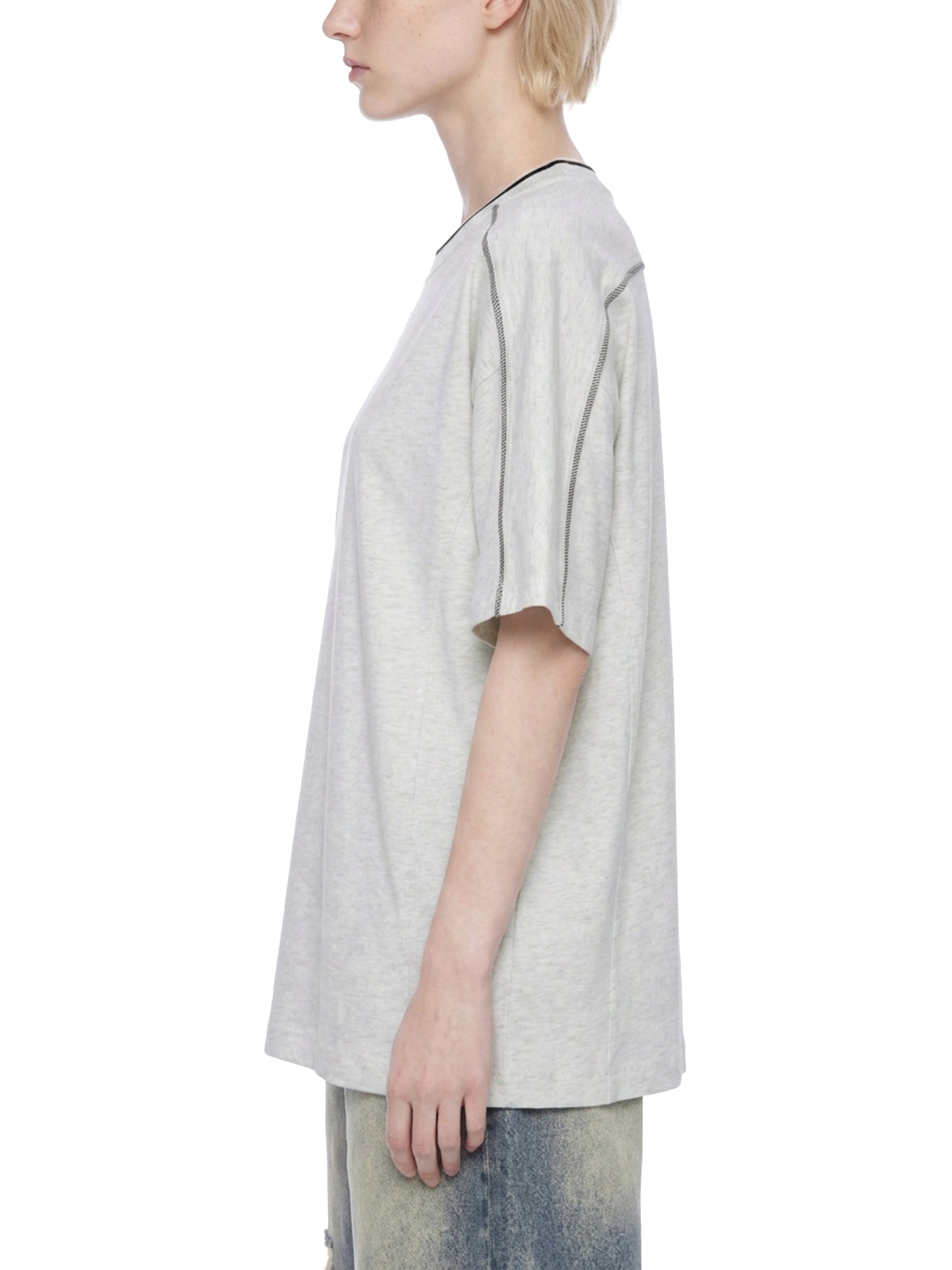 Overcrest Unisex Oversized Contrast Tape T-Shirt