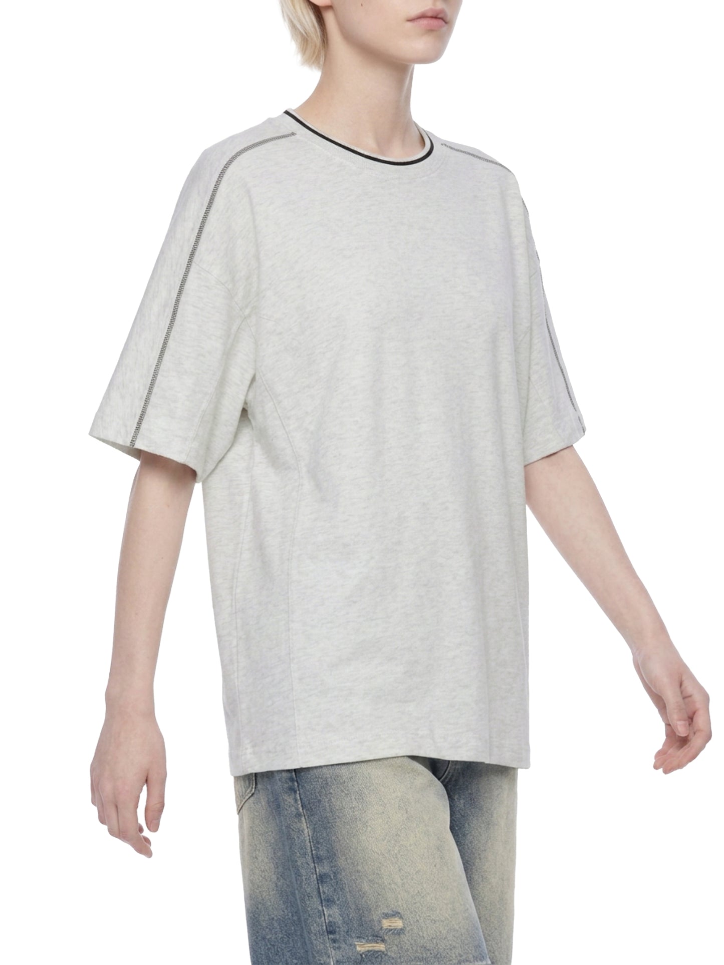 Overcrest Unisex Oversized Contrast Tape T-Shirt