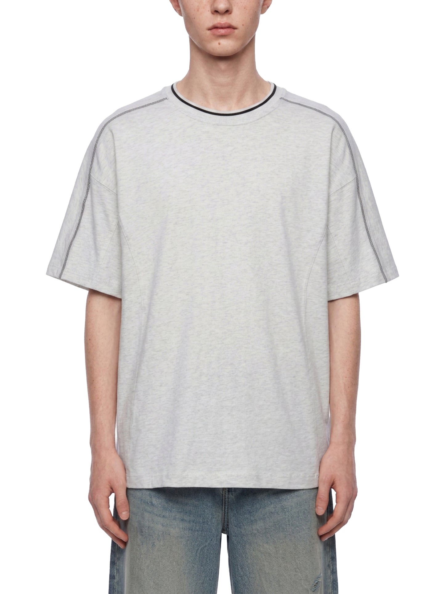 Overcrest Unisex Oversized Contrast Tape T-Shirt