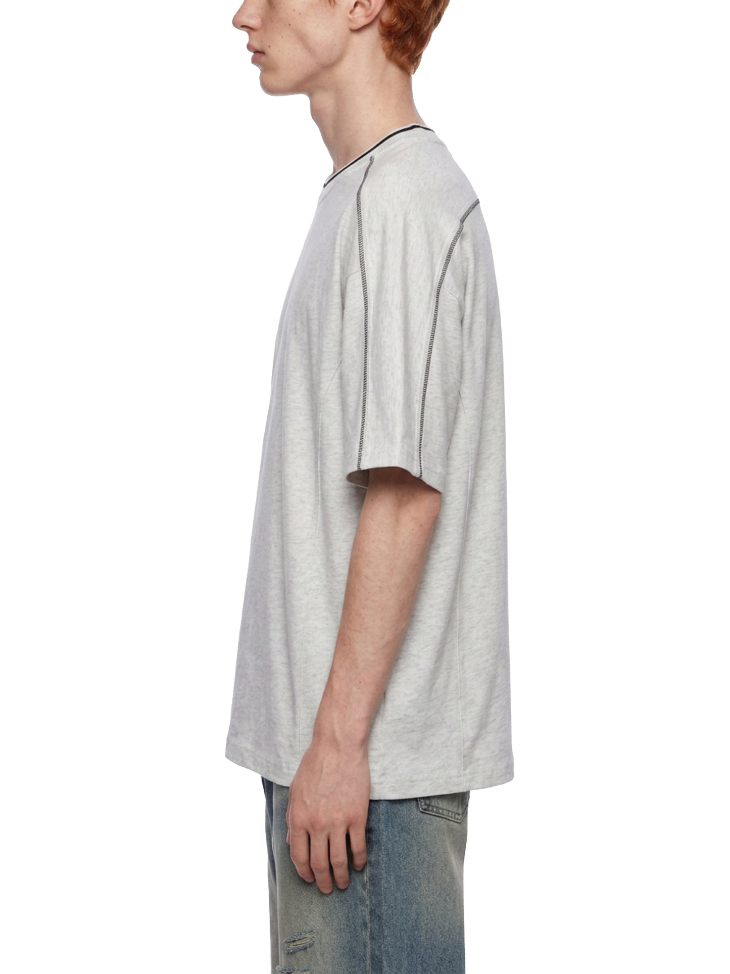 Overcrest Unisex Oversized Contrast Tape T-Shirt